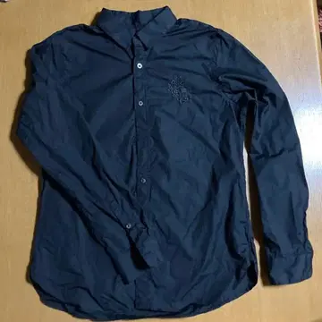 KEITA MARUYAMA 블랙 셔츠 새와 꽃 자수