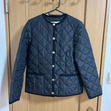 블랙 퀼팅 자켓