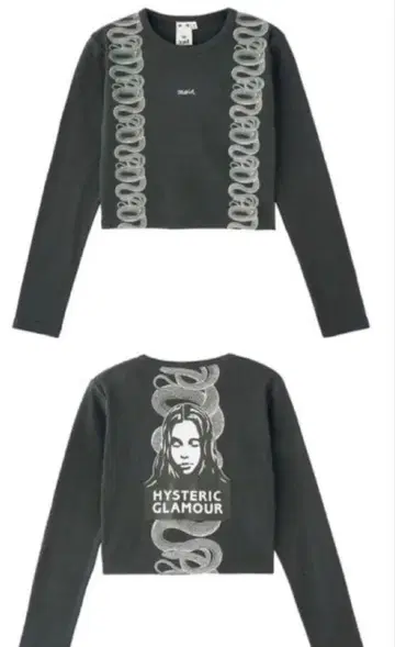 X-girl x HYSTERIC GLAMOUR 콜라보 T셔츠 긴팔