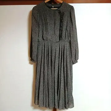 빈티지 꽃무늬 원피스 블랙 구제 의류 Lamballe 랑발