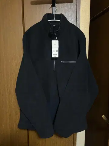 미사용 새상품 유니클로 플리스 오버사이즈 하프 지퍼 풀오버 L 사이즈