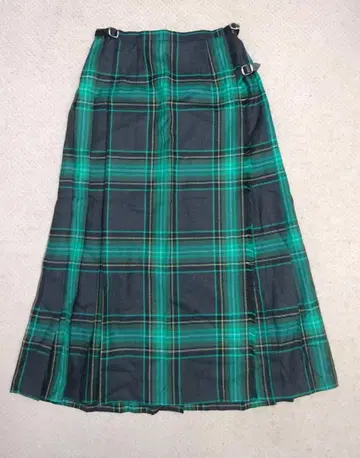 O'NEIL OF DUBLIN 타탄 체크 맥시 길이 롱 스커트 L