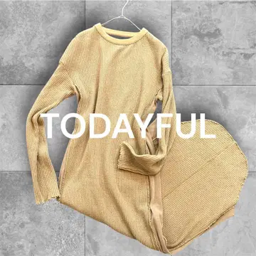 TODAYFUL 서멀 맥시 원피스 베이지 그런지