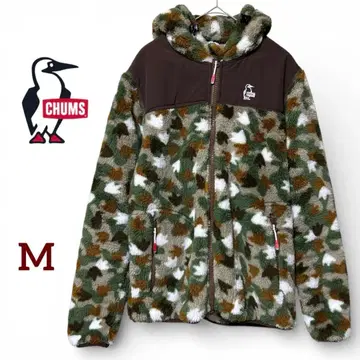 새상품급 CHUMS 참스 플리스 자켓 카모플라쥬 펭귄 발 M