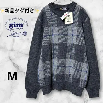 [ 택 포함 새상품 ] gim 브리티시 울 긴팔 니트 일본제 M