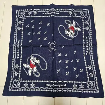 레트로! 도쿄 디즈니랜드 미키 카우보이 디자인 반다나 네이비