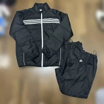 adidas 블랙 저리 상하의 세트 나일론 자켓 블랙 LL 충전솜
