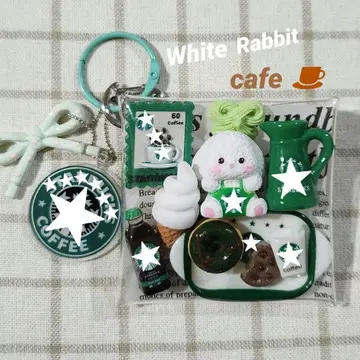 가챠 파우치 화이트 토끼 카페