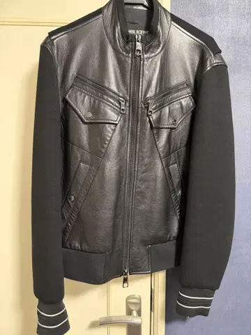 NEIL BARRETT 봄버 자켓 가죽 블랙 M 사이즈