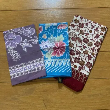 [ 새상품 ] 발리제 바틱 패턴 손수건 세트