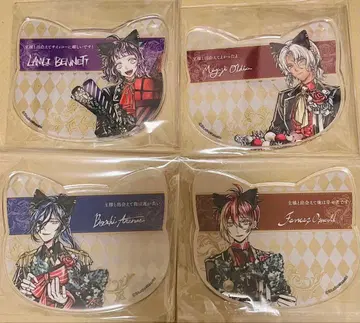 악마 집사와 검은 고양이 아크릴 코스터 4개 세트