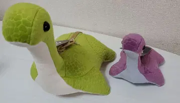 APEX 넥키 봉제 인형 2개 세트 그린과 보라색