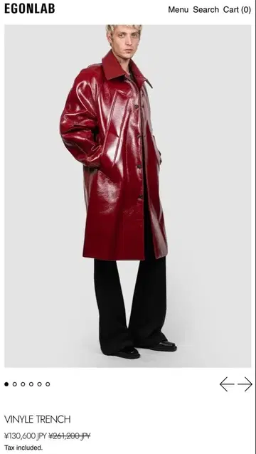 Egonlab VINYLE TRENCH 버건디 46