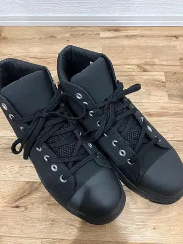 컨버스 안전화 하이컷 27cm 블랙 모노크롬