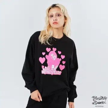 새상품 아토모스 핑크 브리트니 스피어스 하트 로고 스웨트셔츠