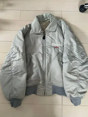 Scott & Dixon MA-1 플라이트 자켓 실버