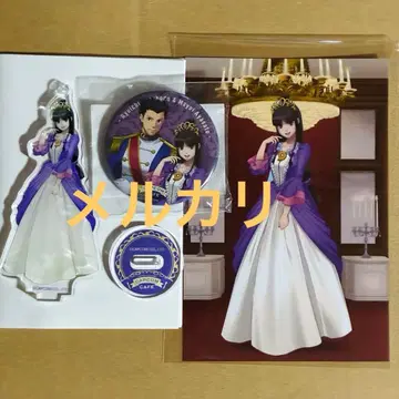 역전재판 캡콤 카페 아야사토 마요이 굿즈 3종 세트