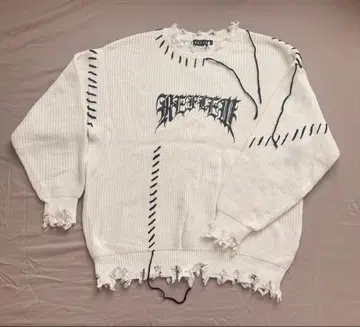 [ 새상품급 ] REFLEM 핸드 스티치 니트 화이트