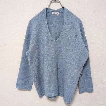 [ LEPSIM ] 새상품급 라이트 블루 V넥 니트 루즈핏 [ F ]