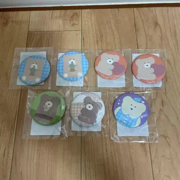 캡슐 복권 호코리 모코모카 E상 원형 배지 7개 세트 2