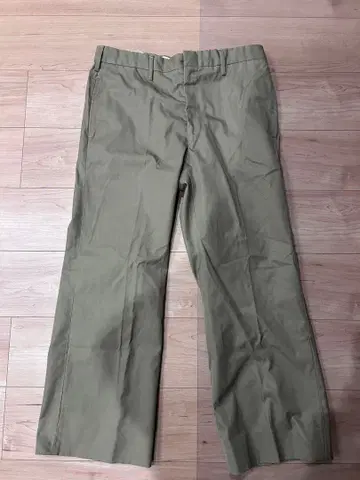 카키 와이드 팬츠 코튼 80s-90s