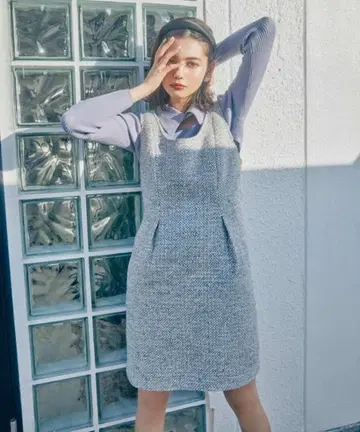 FRAY ID/트위드 미니 점프 스커트