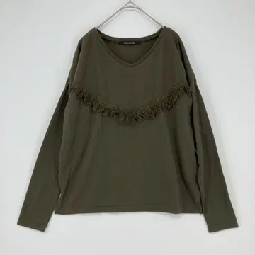 VENCE EXCHANGE 프린지 V넥 티셔츠 M 사이즈