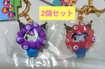 EXPO2025 쿠로미 미야쿠미야쿠 클리어 컬러풀 키링 2개