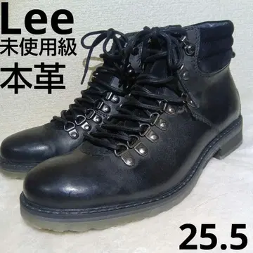 미사용급 Lee 남성용 가죽 하이컷 마운틴 부츠 25.5cm