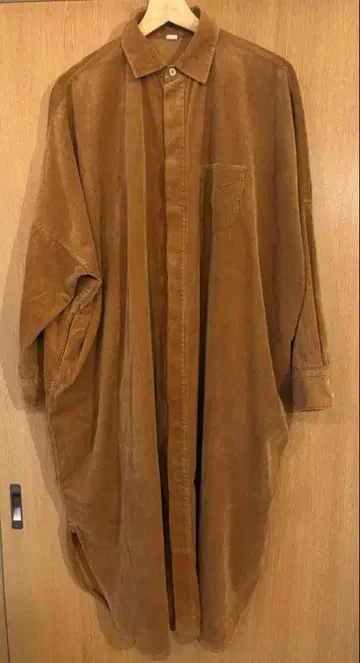 45R 코듀로이 빅 셔츠 드레스