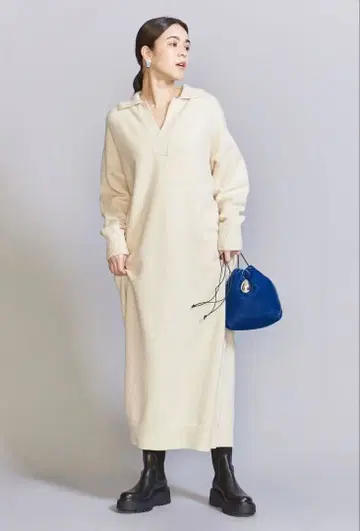 BEAUTY&YOUTH 울 스키퍼넥 니트 원피스 애로우즈