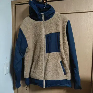플리스 자켓 베이지/네이비