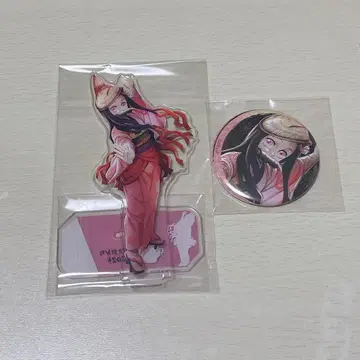 귀멸의 칼날 카마도 네즈코 아와오도리 캔뱃지 아크릴 스탠드