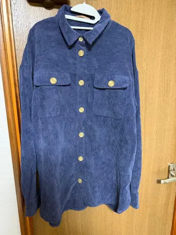 TODAYFUL 다크 블루 코듀로이 셔츠