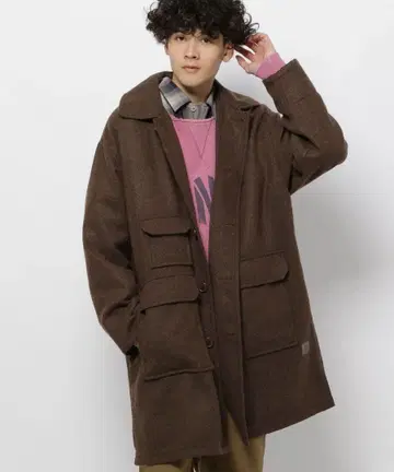 새상품 nico and [ NATOKii ] 울 혼방 퍼 코트