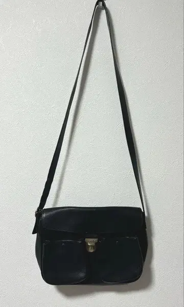 agnes b 에네스베 플랩 가죽 숄더백