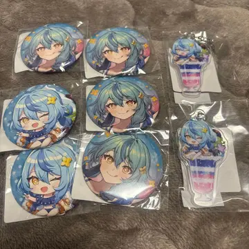 니지산지 summer DMM 스크래치 캔뱃지 아크릴 키링 타마노이 나나