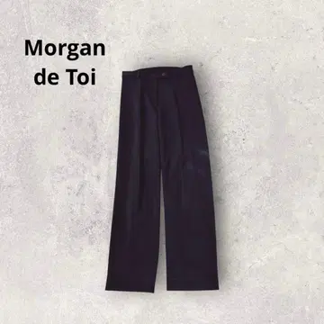 모르간 드 투아 테이퍼드 팬츠 슬랙스 프랑스제 스트레치 심플