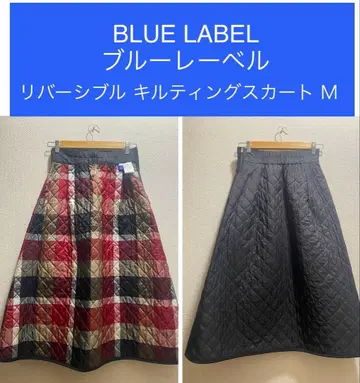 블루 라벨 리버서블 퀼팅 스커트 M 새상품급