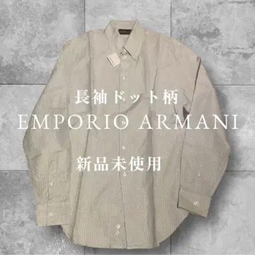 EMPORIO ARMANI 긴팔 도트 무늬 셔츠 미사용 새상품
