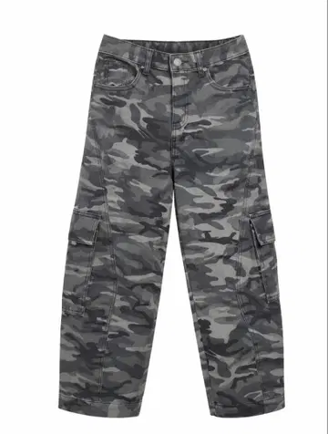 CRMMY 카모플라주 오버 데님 팬츠