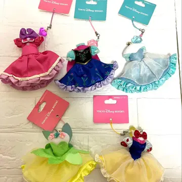 도쿄 디즈니 리조트 프린세스 드레스 스트랩 묶음 판매 헤이세이 레트로