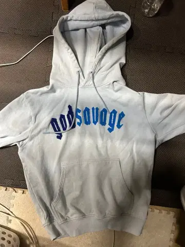 godsavage 라이트 그레이 후드티 M 사이즈
