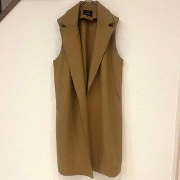 새상품급 23구 롱베스트 베스트 울 100% 브라운 사이즈 38