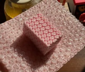 핑크 하트 방진 거품 포장지 스퀴즈 새상품
