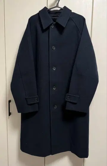 GU 코지 멜톤 발마칸 코트 NAVY