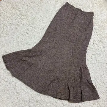 FRAY I.D 머메이드 스커트 울 엘레강트 브라운 계열 성숙/러블리