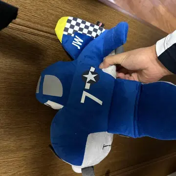 비행기형 봉제 인형 파랑
