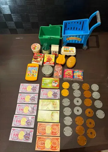 호빵맨 계산대 잡화 식품 카트 세트