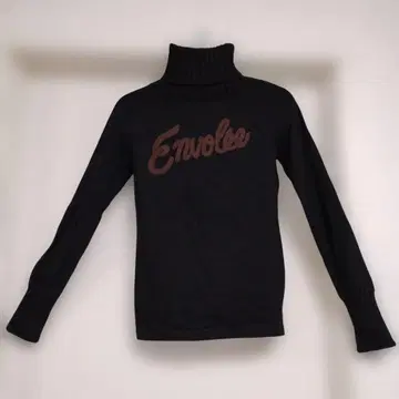 [새상품급] VertDense 브라운 로고 터틀넥 스웨터 블랙 M